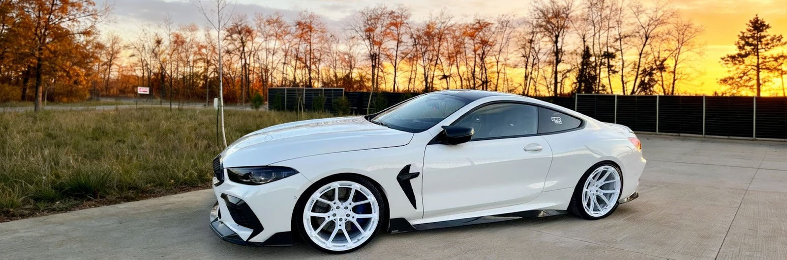 BMW M8 Competition F92 with RevoZport Street Program body kit, side view