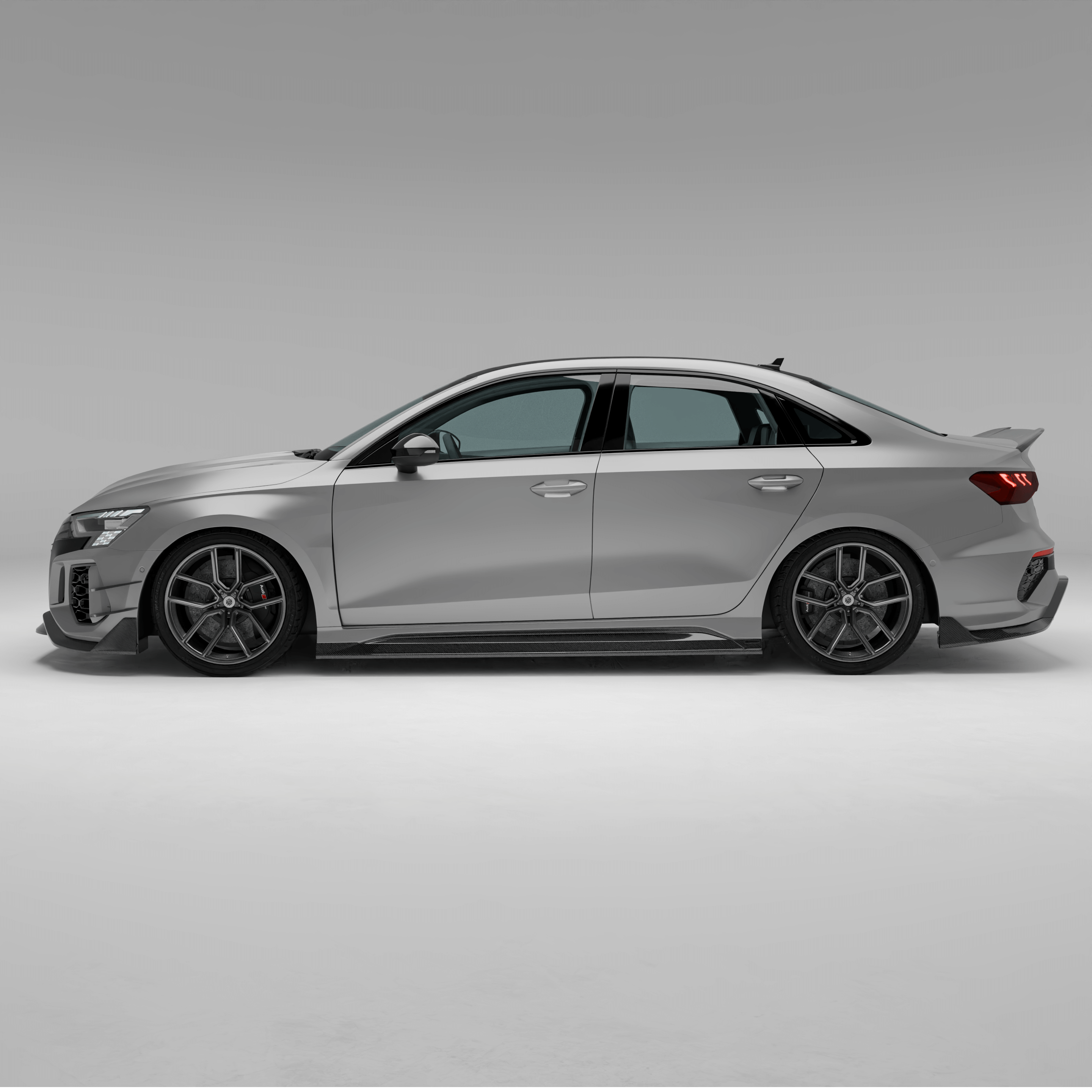 Audi RS3 8Y Limousine Carbon Fiber Side Skirts