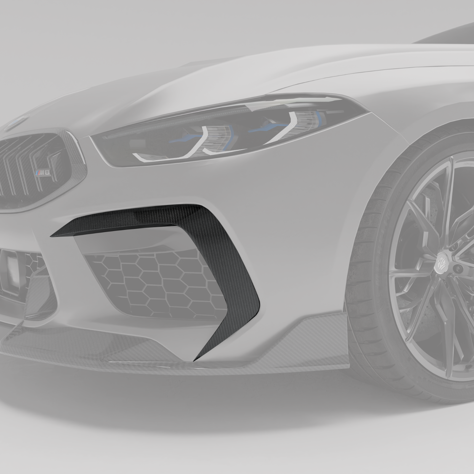 BMW M8 F93 Carbon Fiber Front Bumper Canards