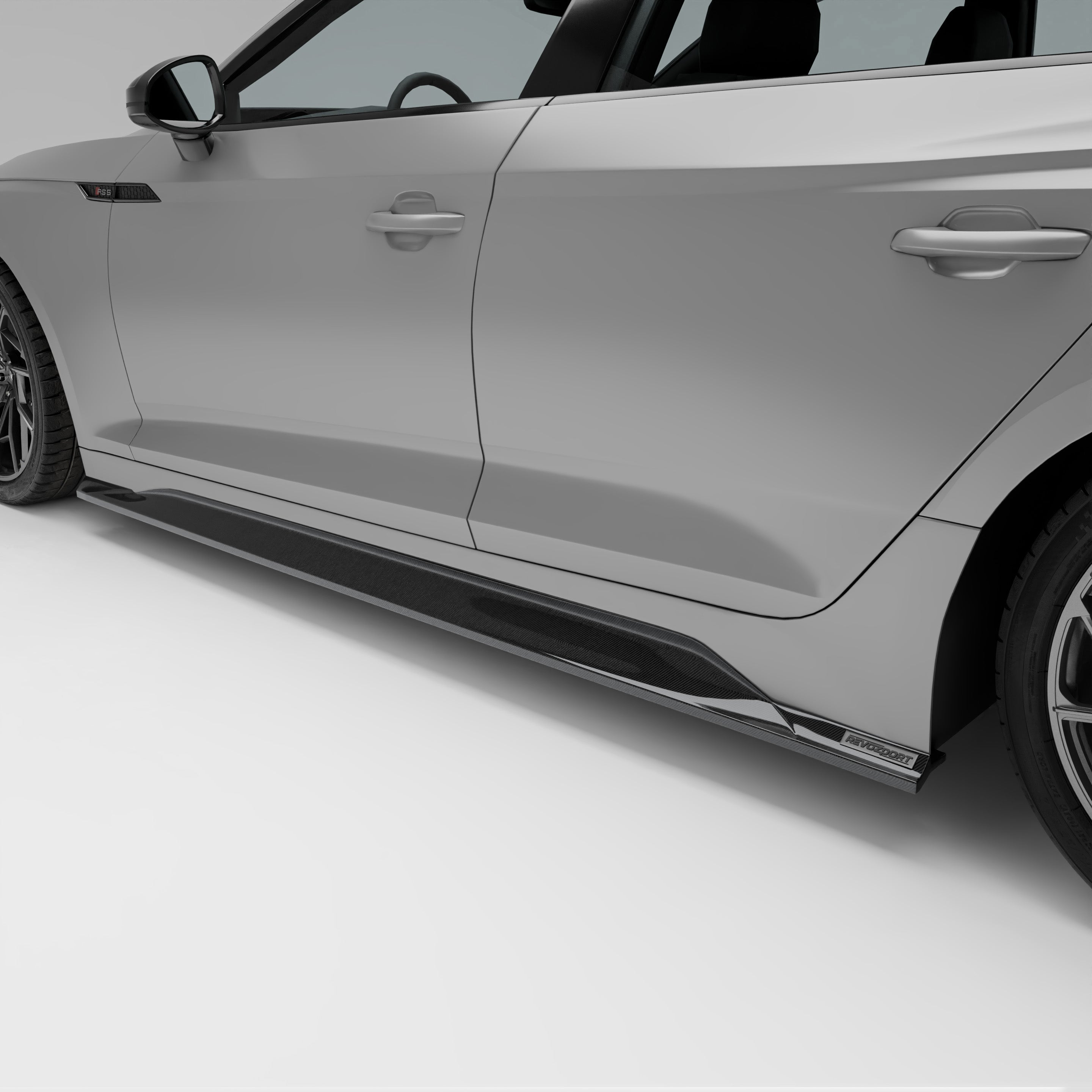 Audi RS5 B9.5 Facelift Sportback Carbon Fiber Side Skirts - Revozport