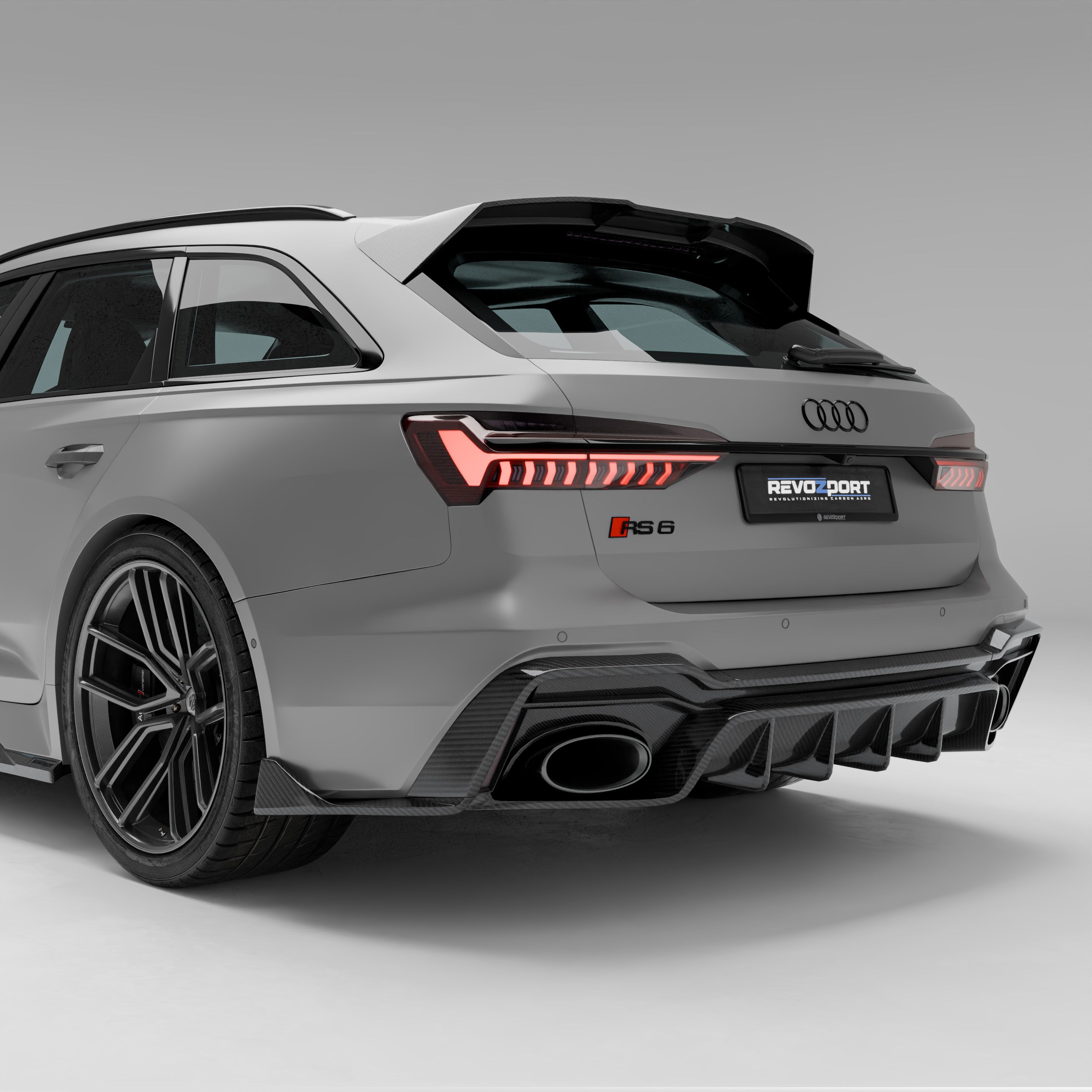 Akrapovic 2020 Audi RS6 Avant/RS7 Sportback (C8) Rear Carbon Fiber Diffuser - High Gloss