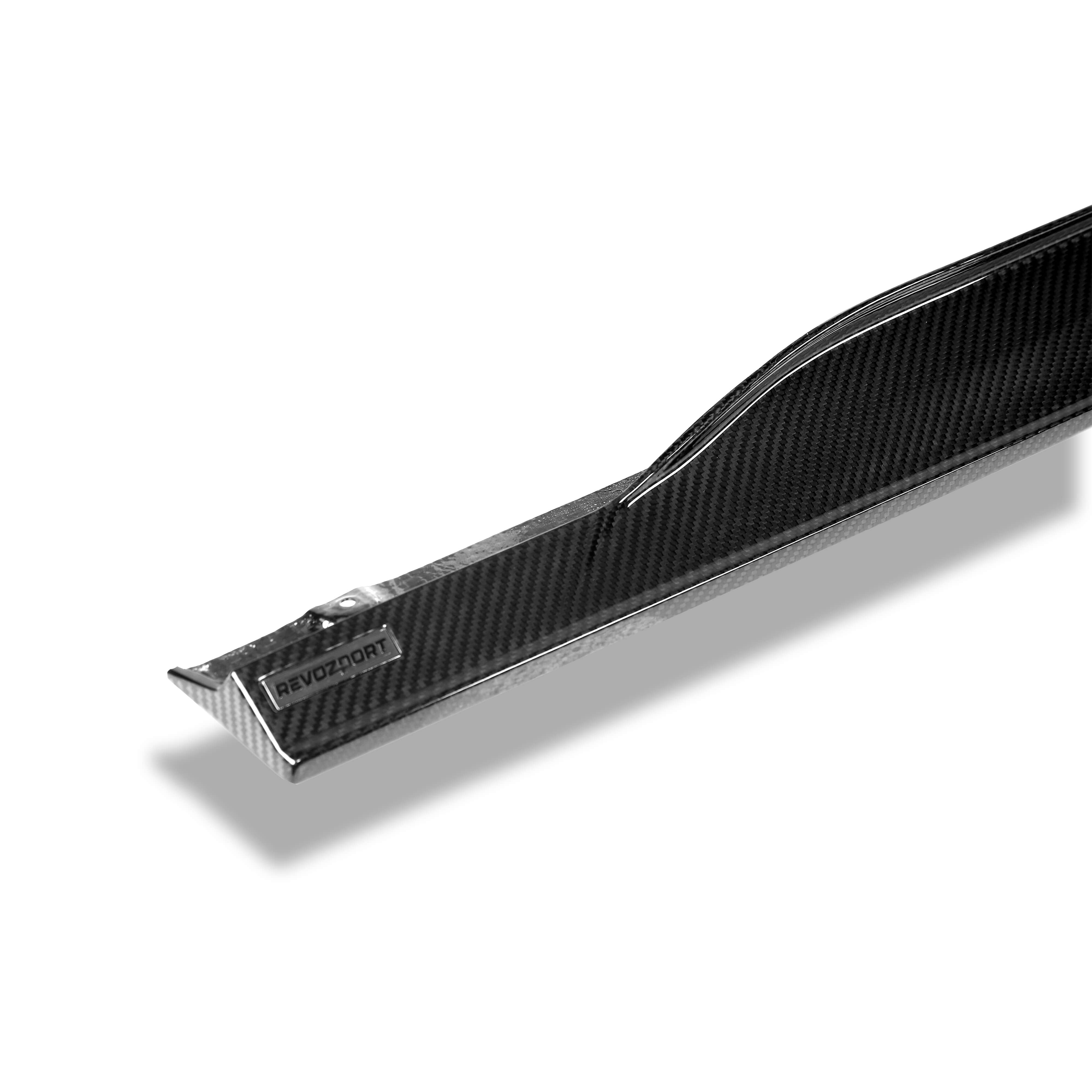 Audi RS5 B9 5 Coupe Carbon Fiber SideSkirts Revozport White Base Actual Photos