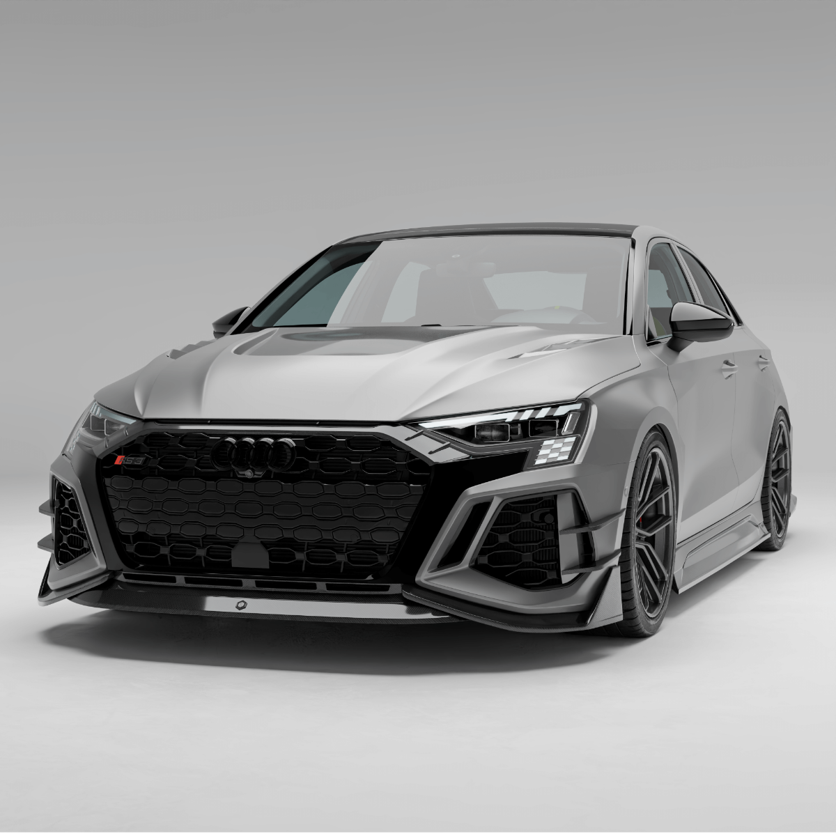 Audi RS3 8Y Limousine 2021-2024 Carbon Fiber Front Lip – Revozport
