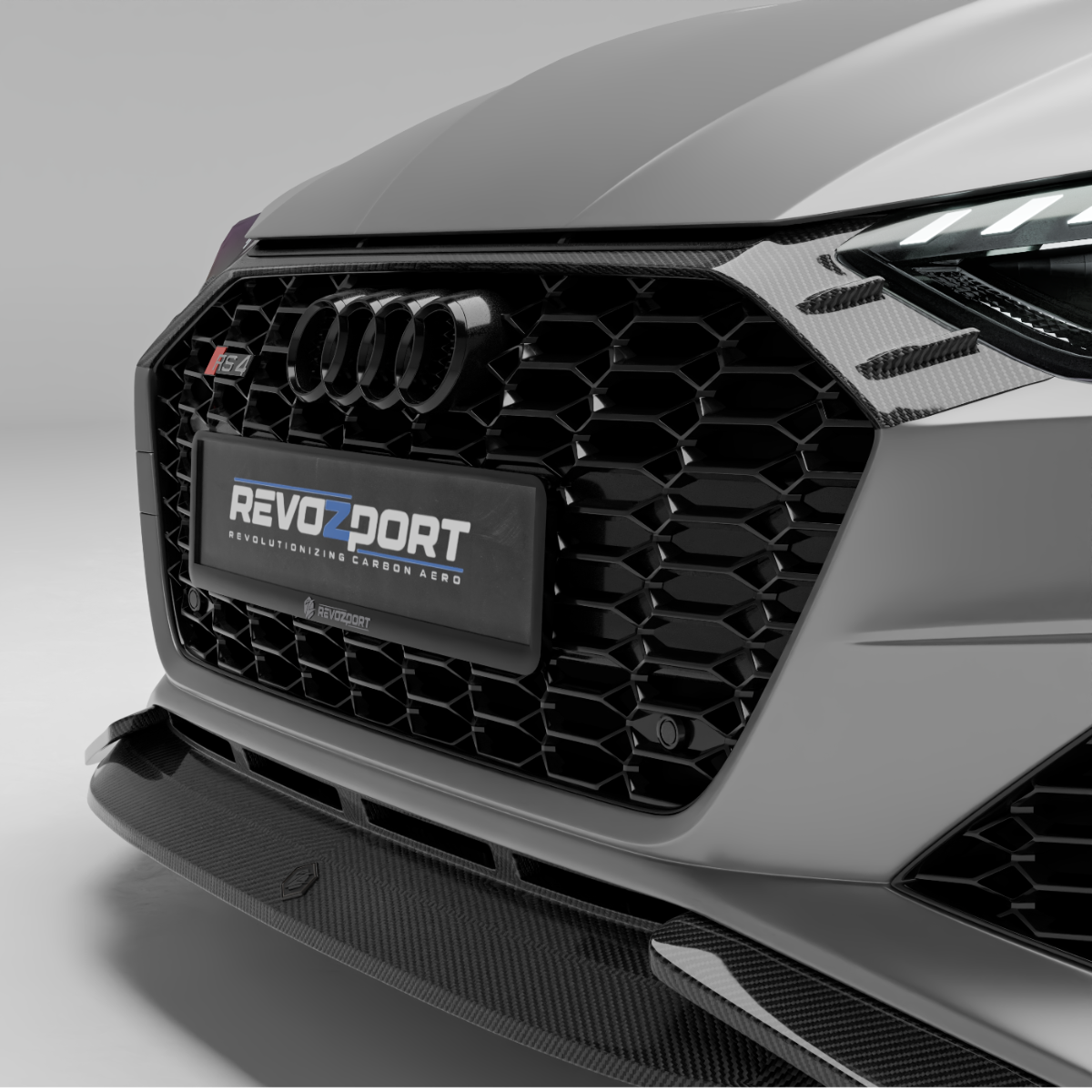 Audi RS4 B9.5 Facelift Avant Carbon Fiber Grill Renderings