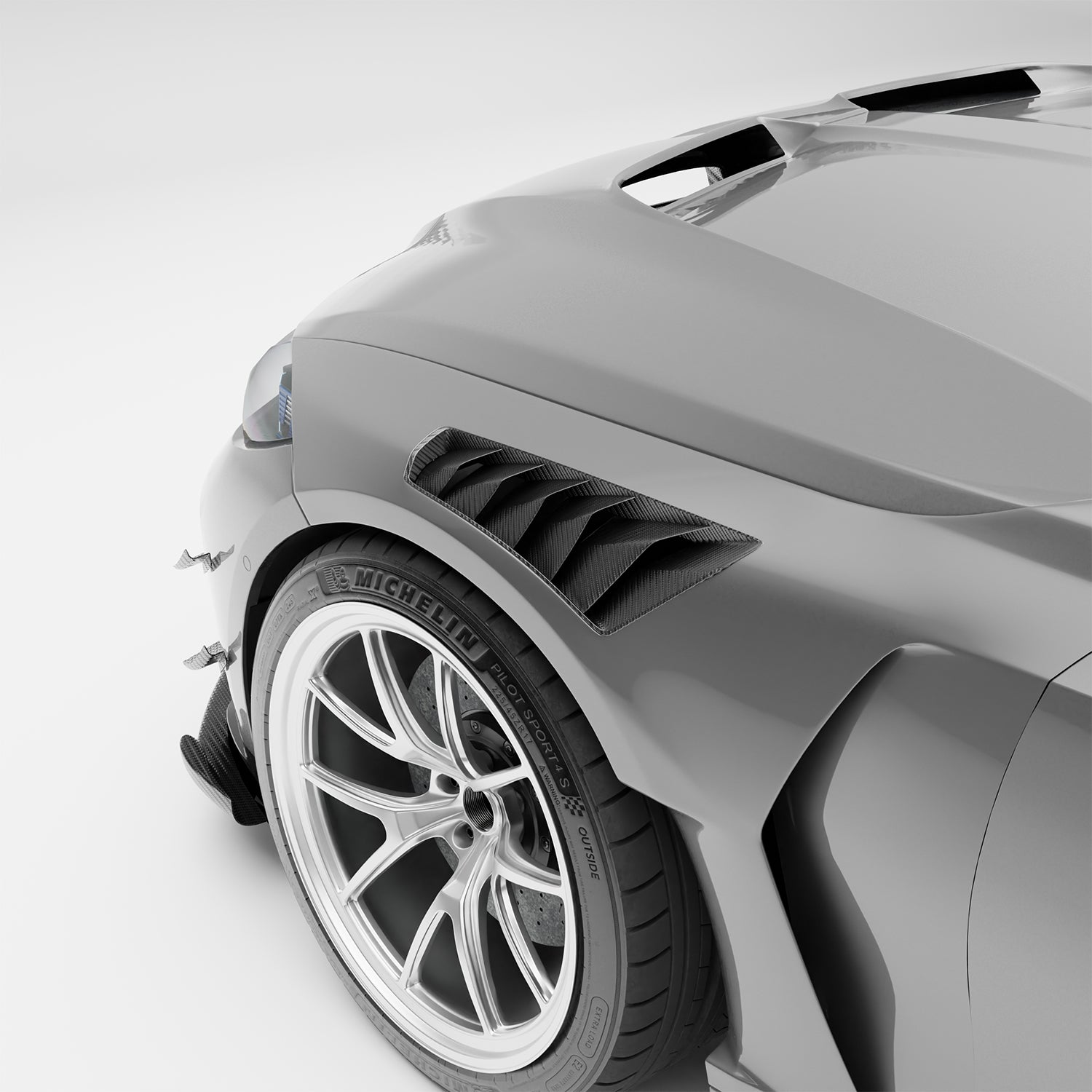 Ｍ3。。 BMW M3 G80 Carbon Fiber Front Fenders | Dual-Vent | Revozport