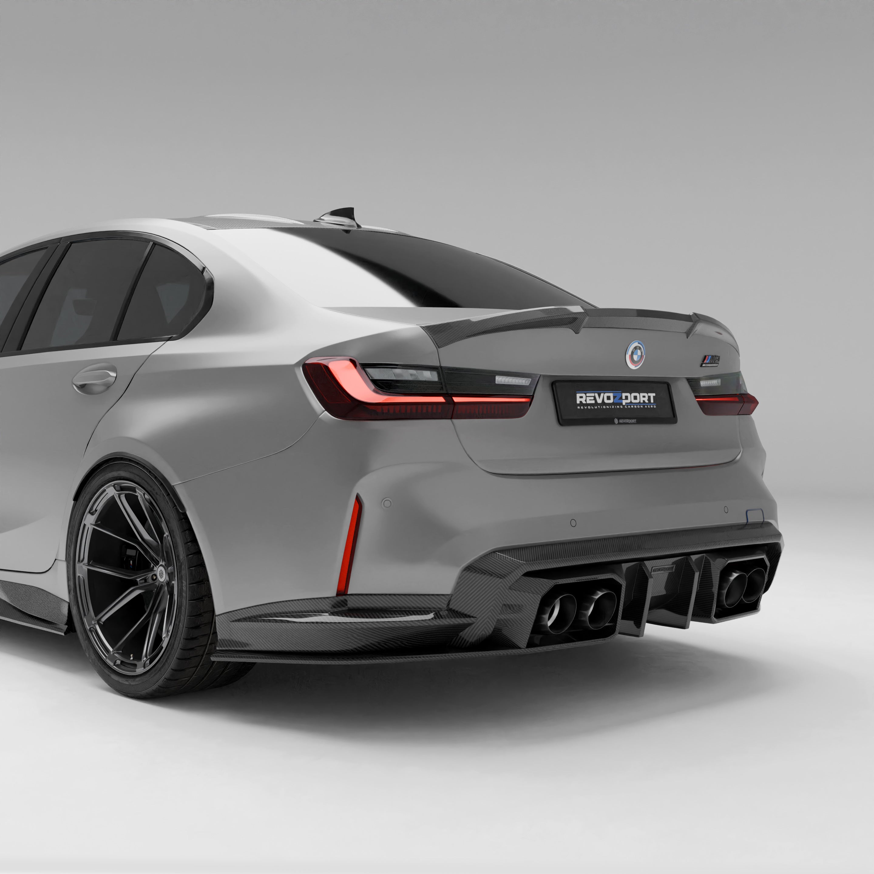 BMW M3 G80 Carbon Fiber Rear Diffuser Revozport