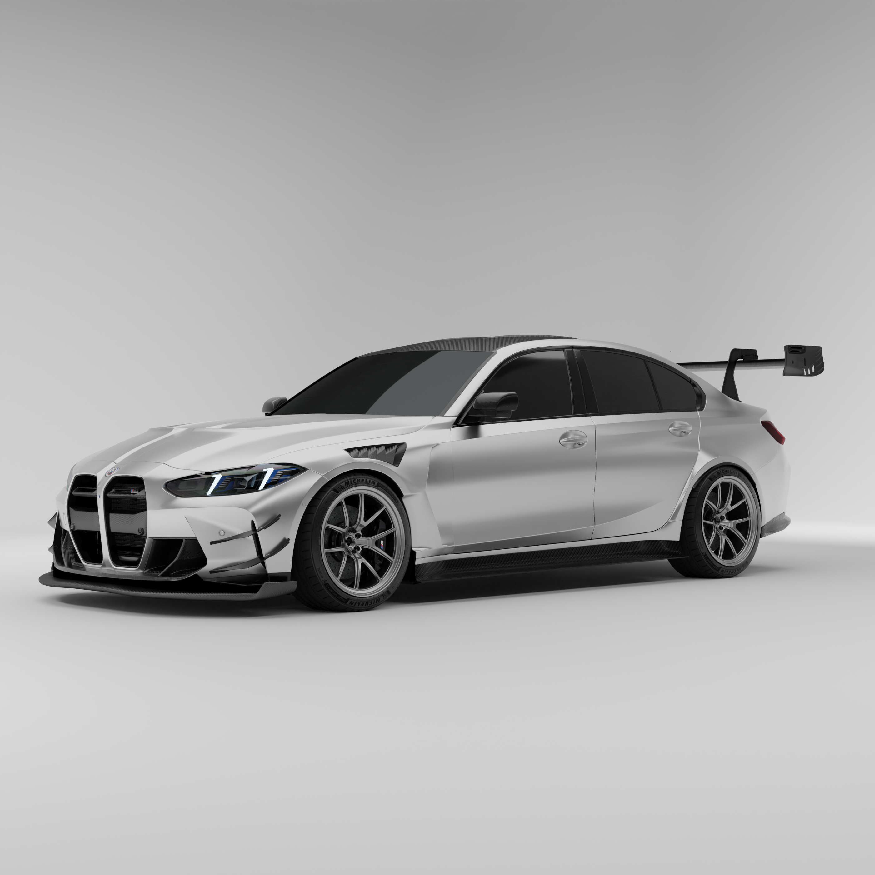BMW M3 G80 Carbon Fiber Front Bumper Canards - Revozport