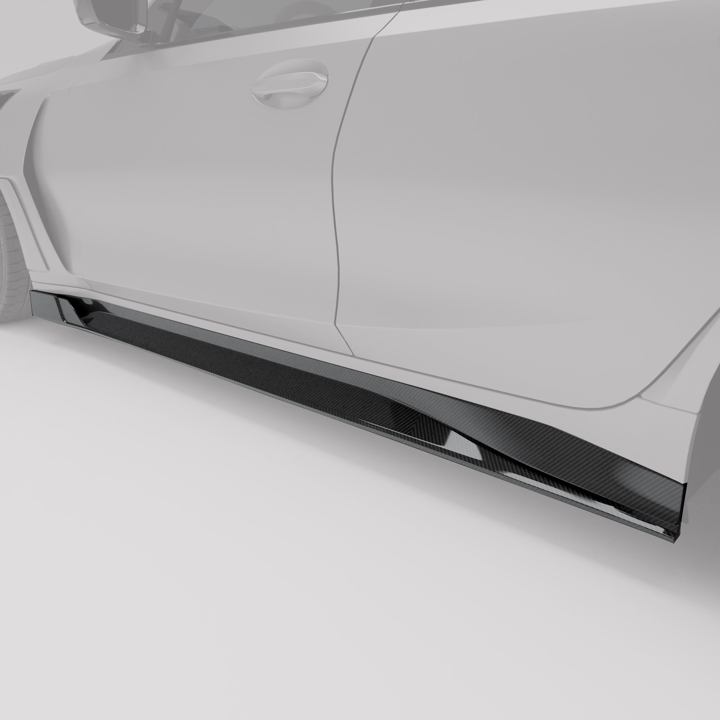  M3ボディ BMW M3 G81 Carbon Fiber Side Skirts | RevoZport Street Program