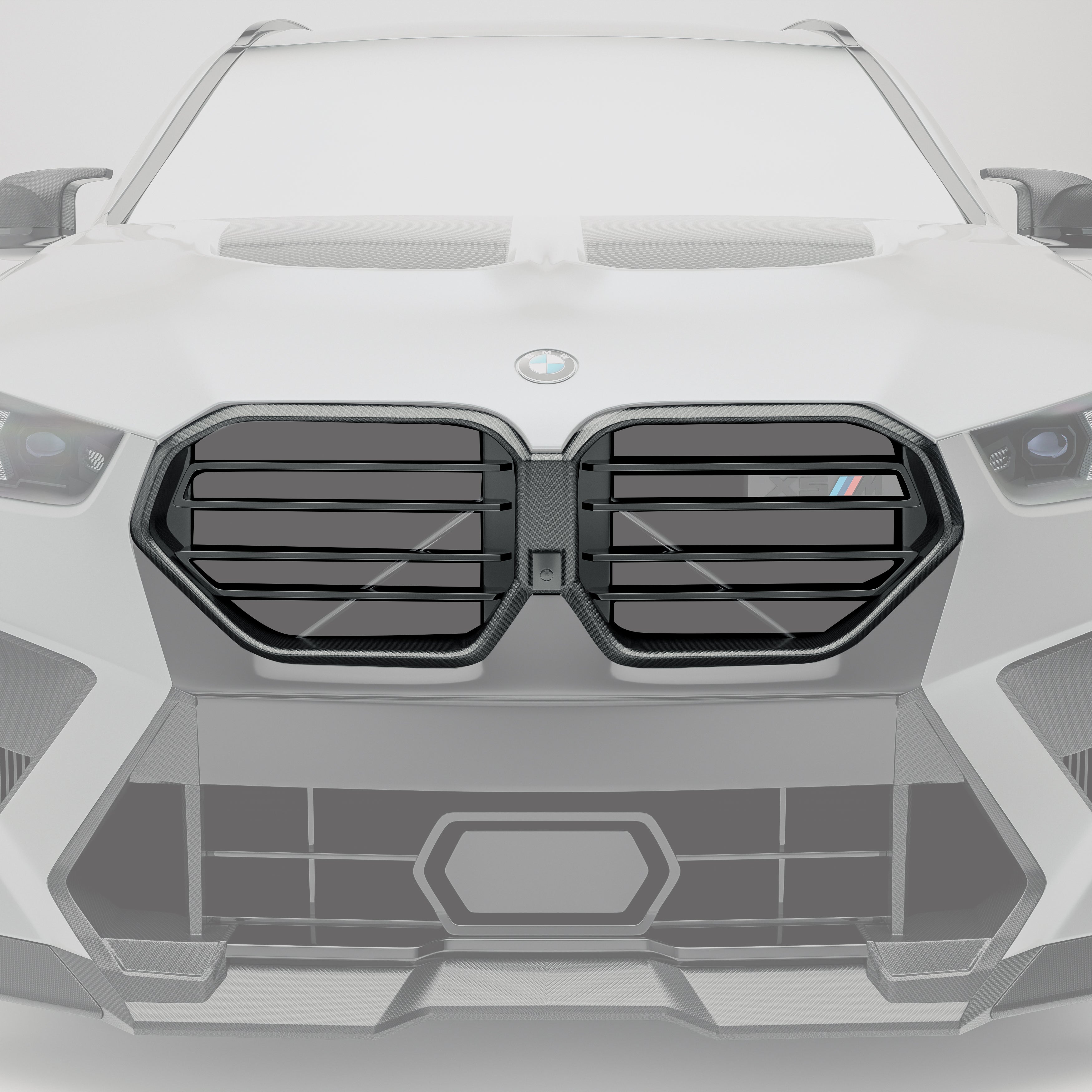 BMW X5M F95 LCI Carbon Fiber Front Grill - Revozport