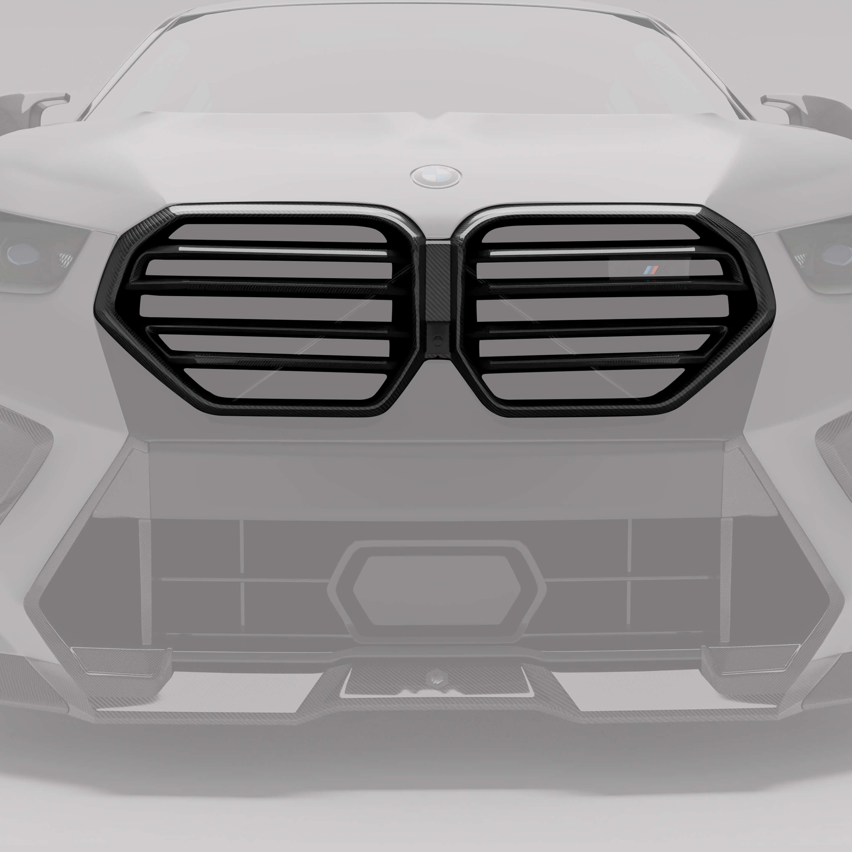 BMW X6M F96 LCI Carbon Fiber Front Grill - Revozport
