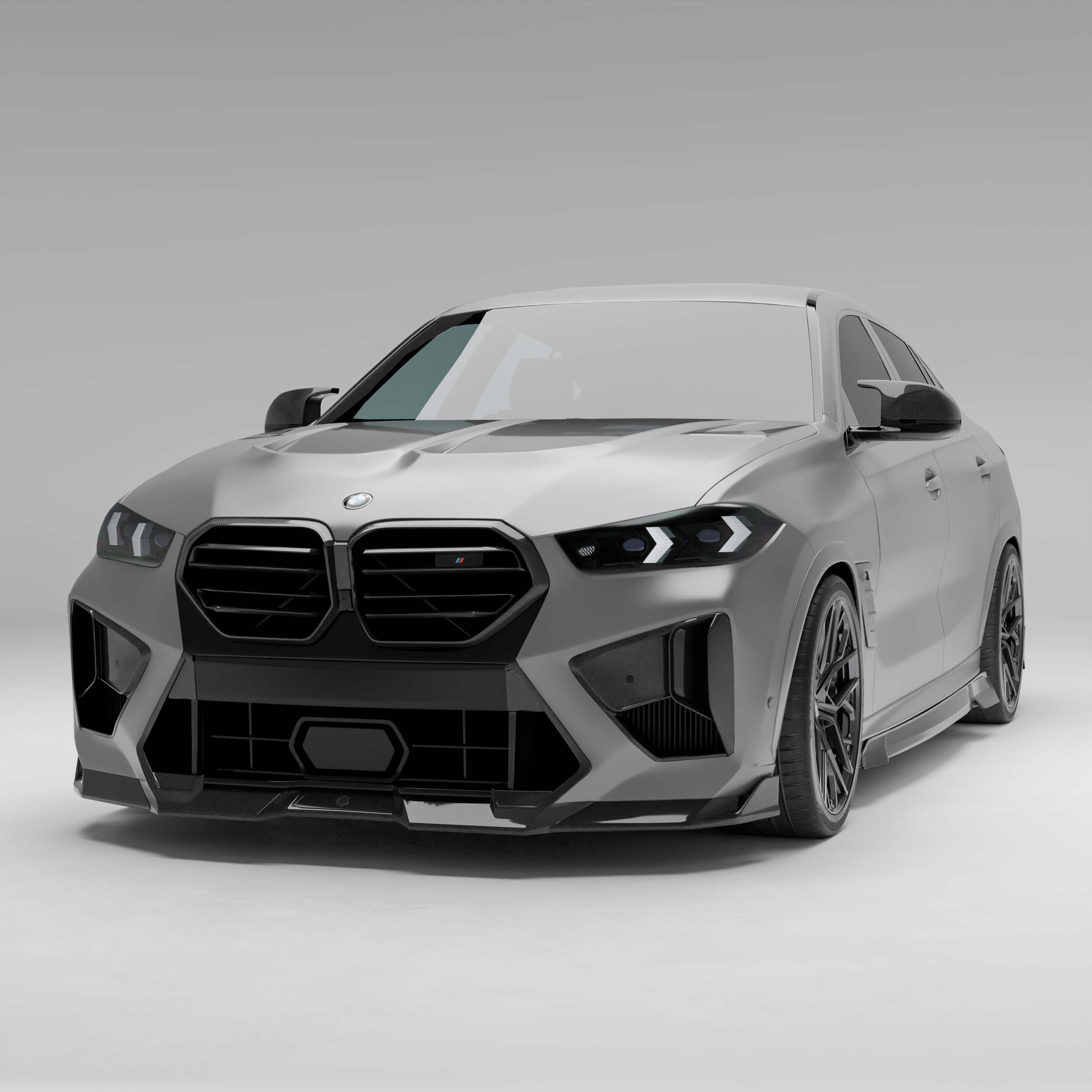 BMW X6M F96 LCI Carbon Fiber Front Lip - Revozport