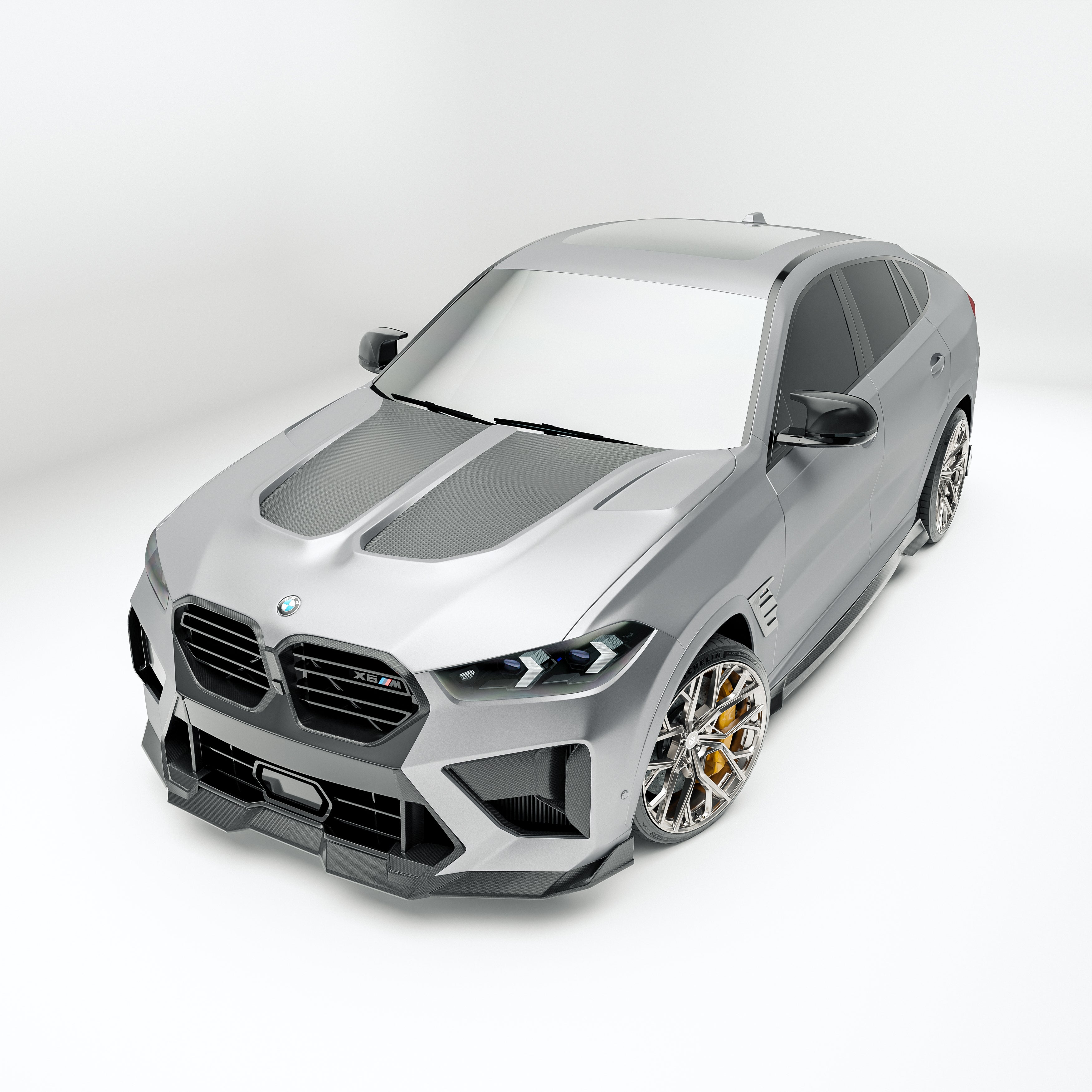 BMW X6M F96 LCI Carbon Fiber Front Lip - Revozport
