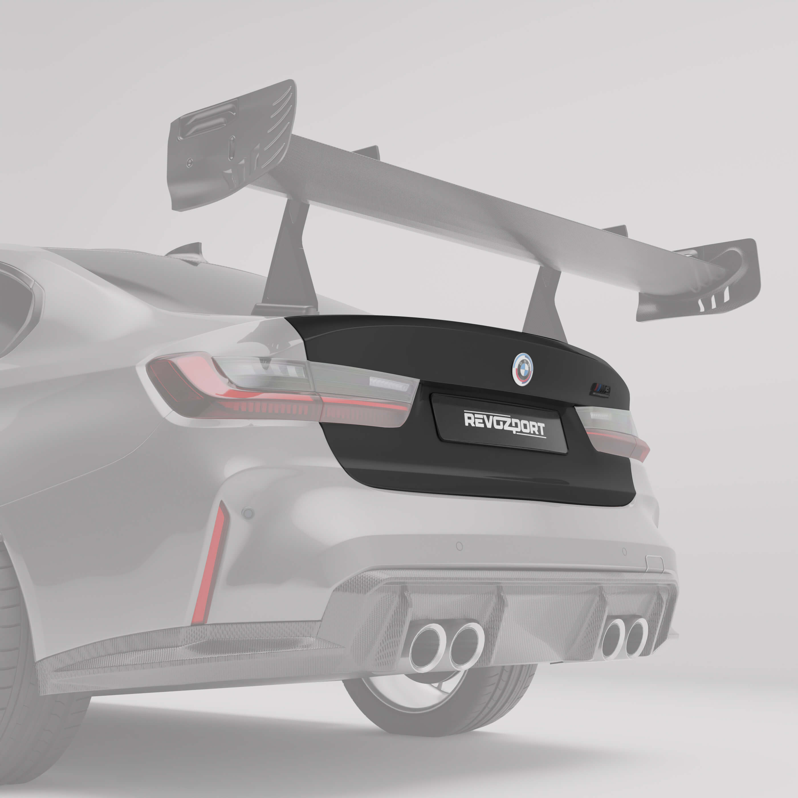 BMW M3 G80 Carbon Fiber Track Edition Trunk Component Highlight Rendering