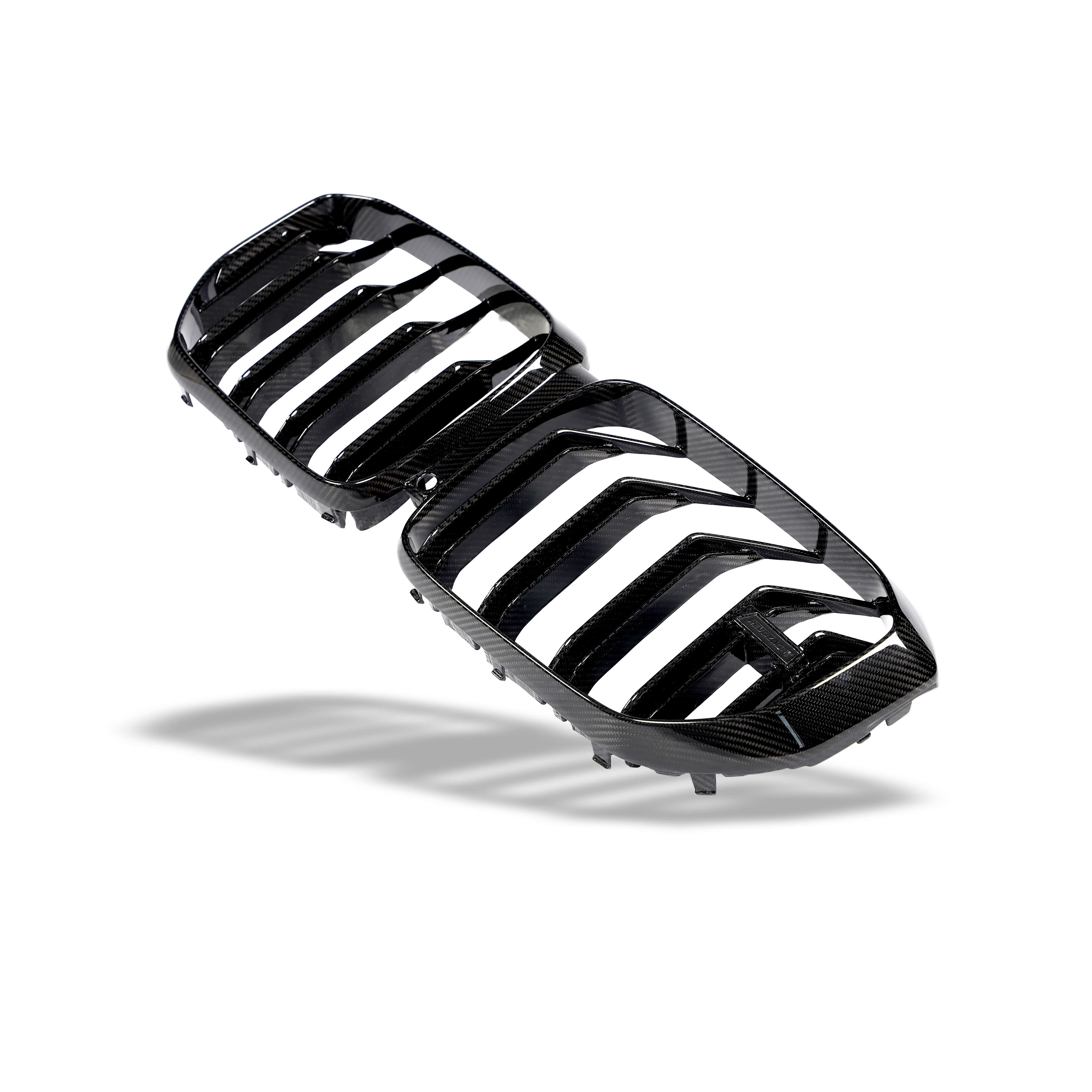 BMW X5M F95 PRE LCI Carbon Fiber Front Grill Revozport White Base Actual Photos