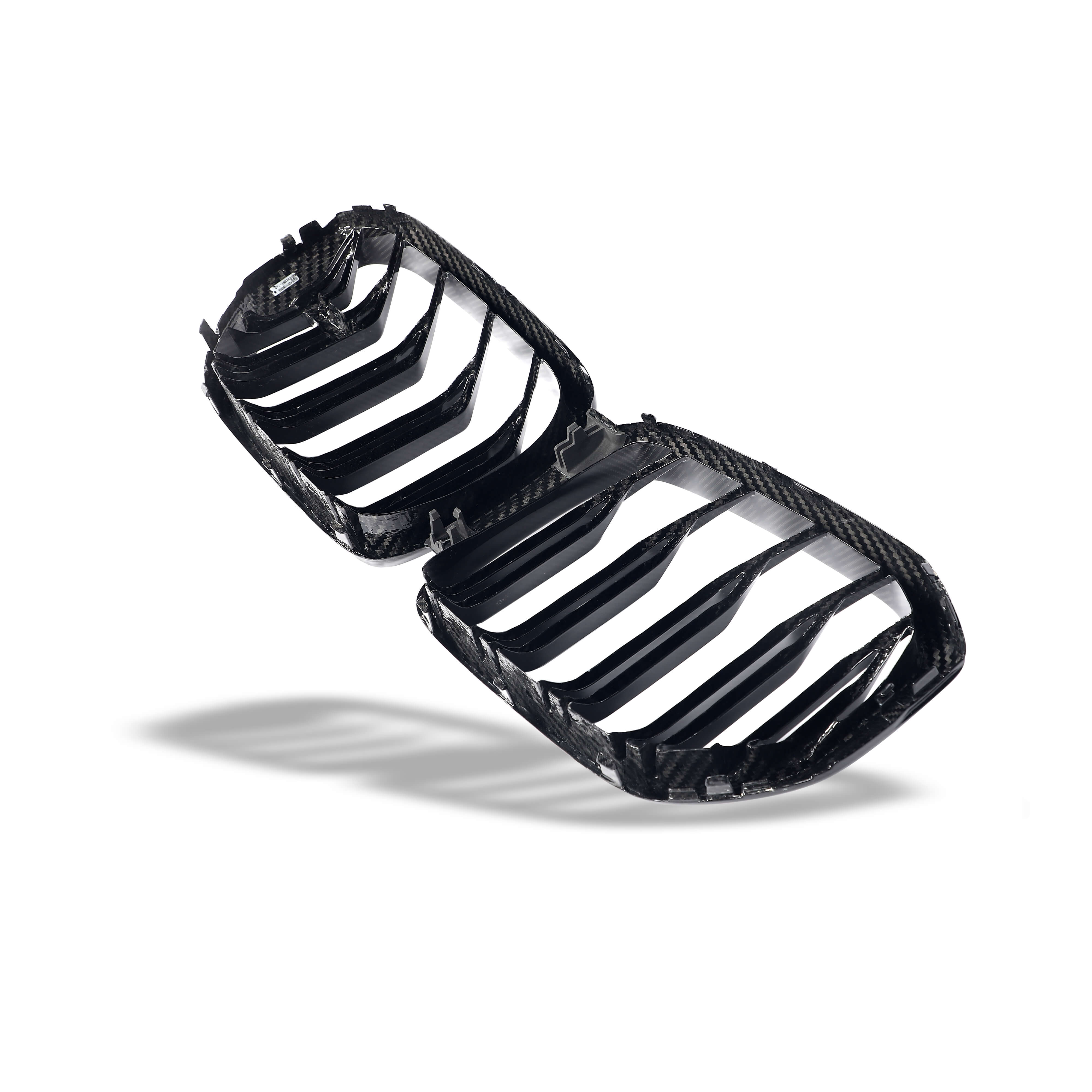 BMW X5M F95 PRE LCI Carbon Fiber Front Grill Revozport White Base Actual Photos