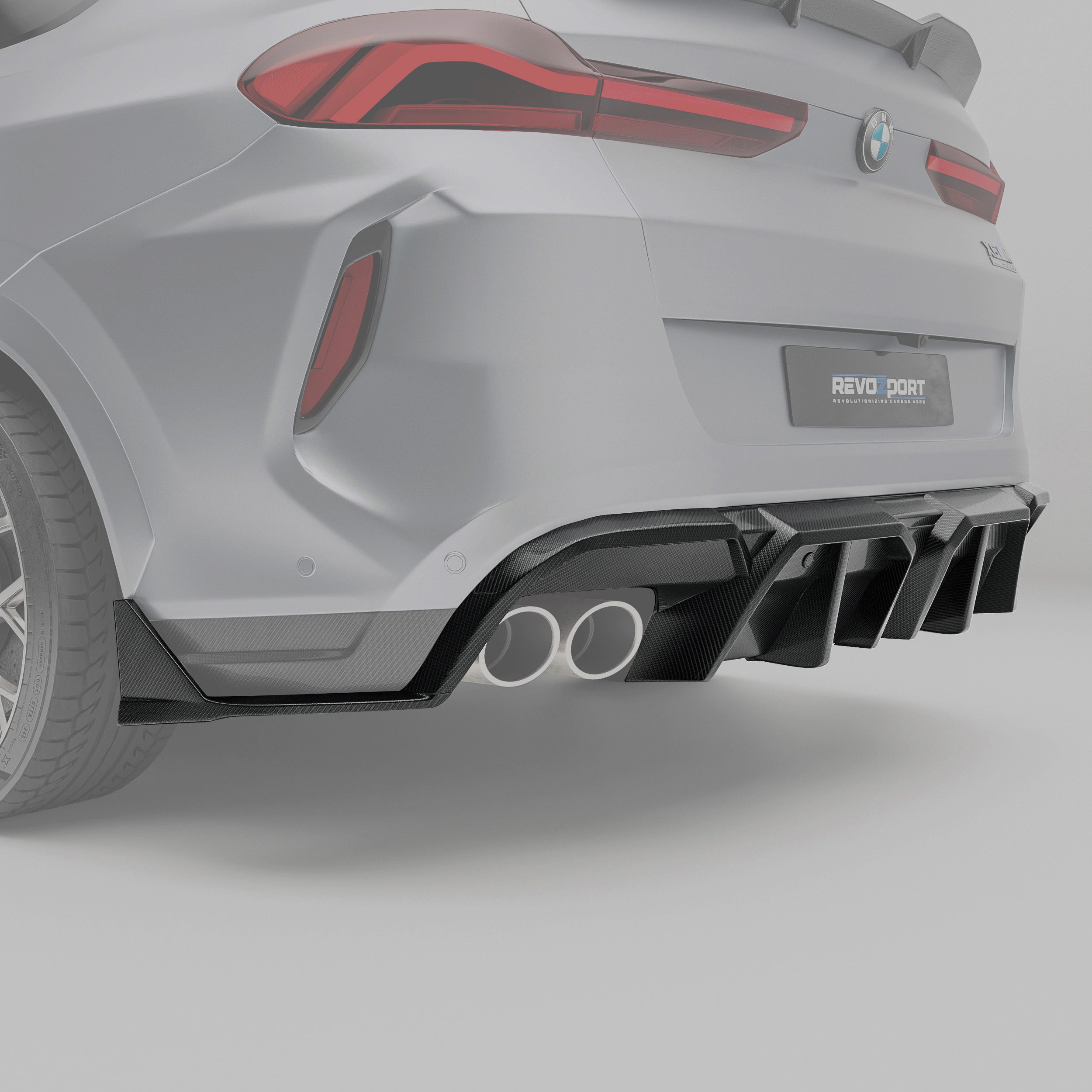 BMW X6M F96 PRE LCI Carbon Fiber Rear Bumper Splitter