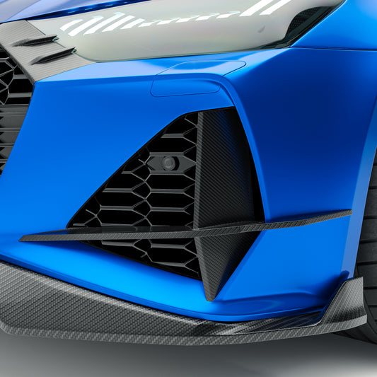 Audi RS6 C8 Avant 2020+ Carbon Fiber Front Bumper Canards