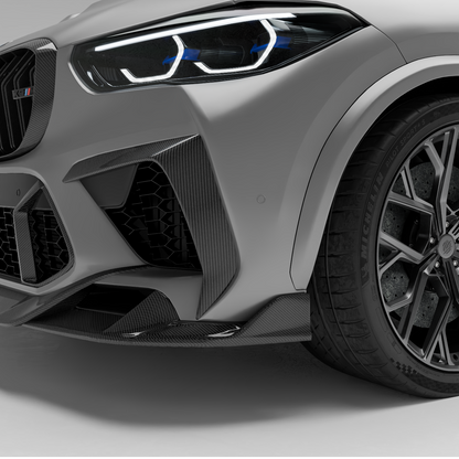 BMW X5M F95 PRE LCI Carbon Fiber Front Bumper Canards