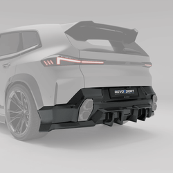 BMW XM G09 RevoZport replacement rear diffuser rear view
