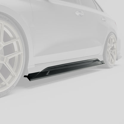 Audi RS3 8Y Limousine Carbon Fiber Side Skirts