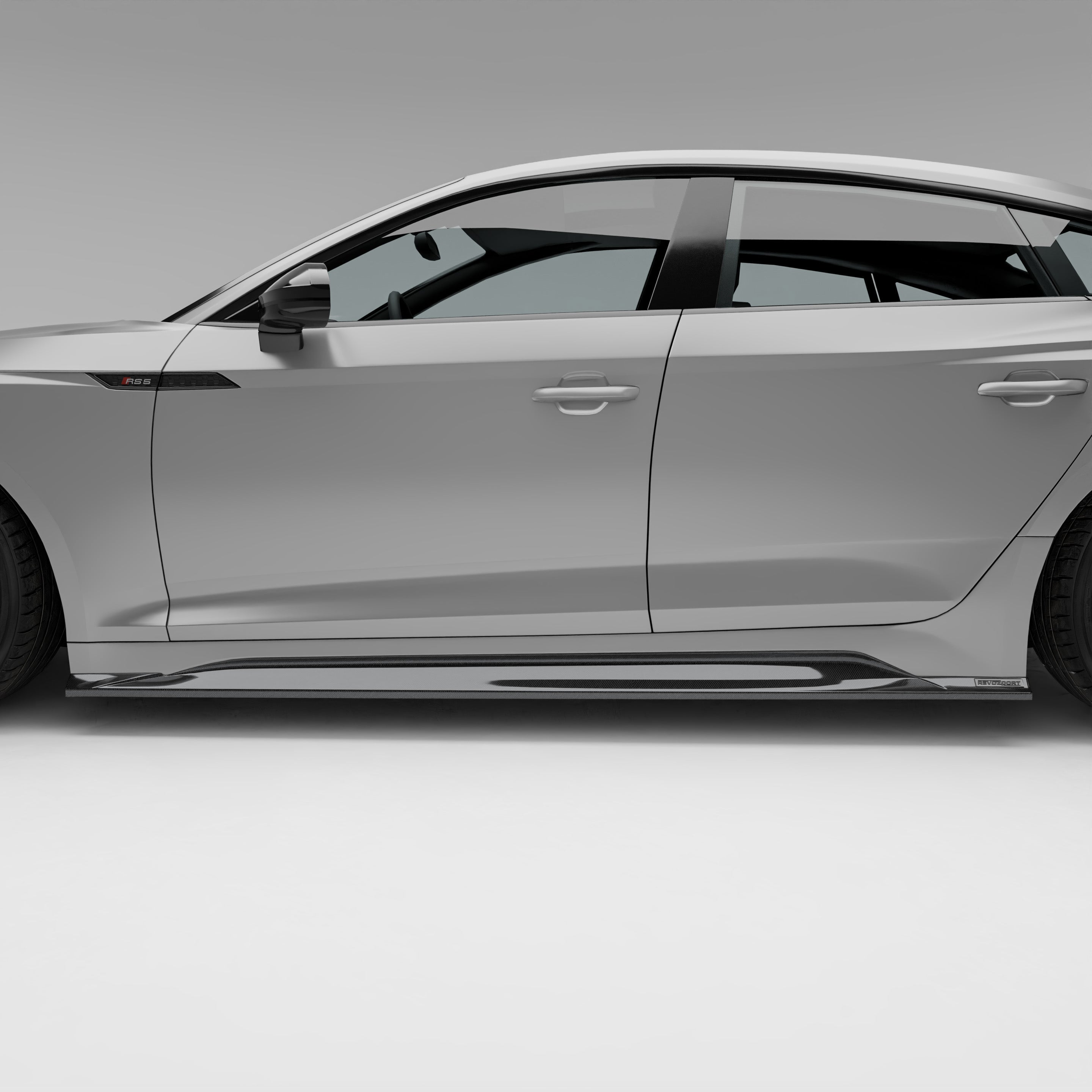 Audi RS5 B9.5 Facelift Sportback Carbon Fiber Side Skirts - Revozport