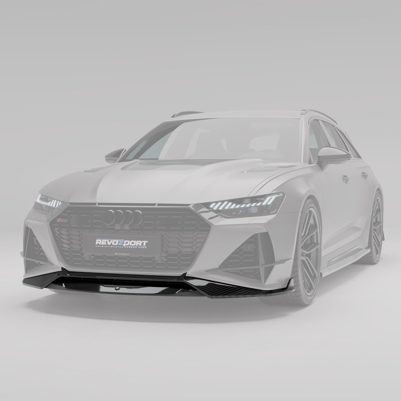 Audi RS6 C8 carbon fiber front lip by RevoZport