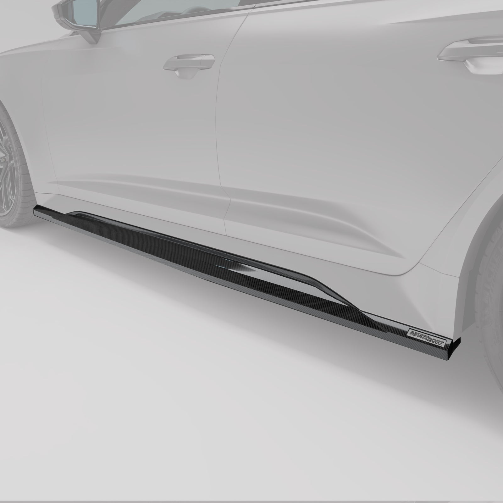 Audi RS6 C8 Avant carbon fiber side skirts by RevoZport