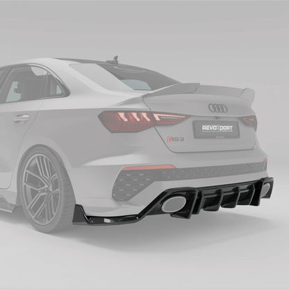 Audi RS3  8Y Limousine Carbon Fiber Rear Wing Partial Projection Effect Diagram