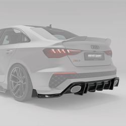 Audi RS3  8Y Limousine Carbon Fiber Rear Wing Partial Projection Effect Diagram