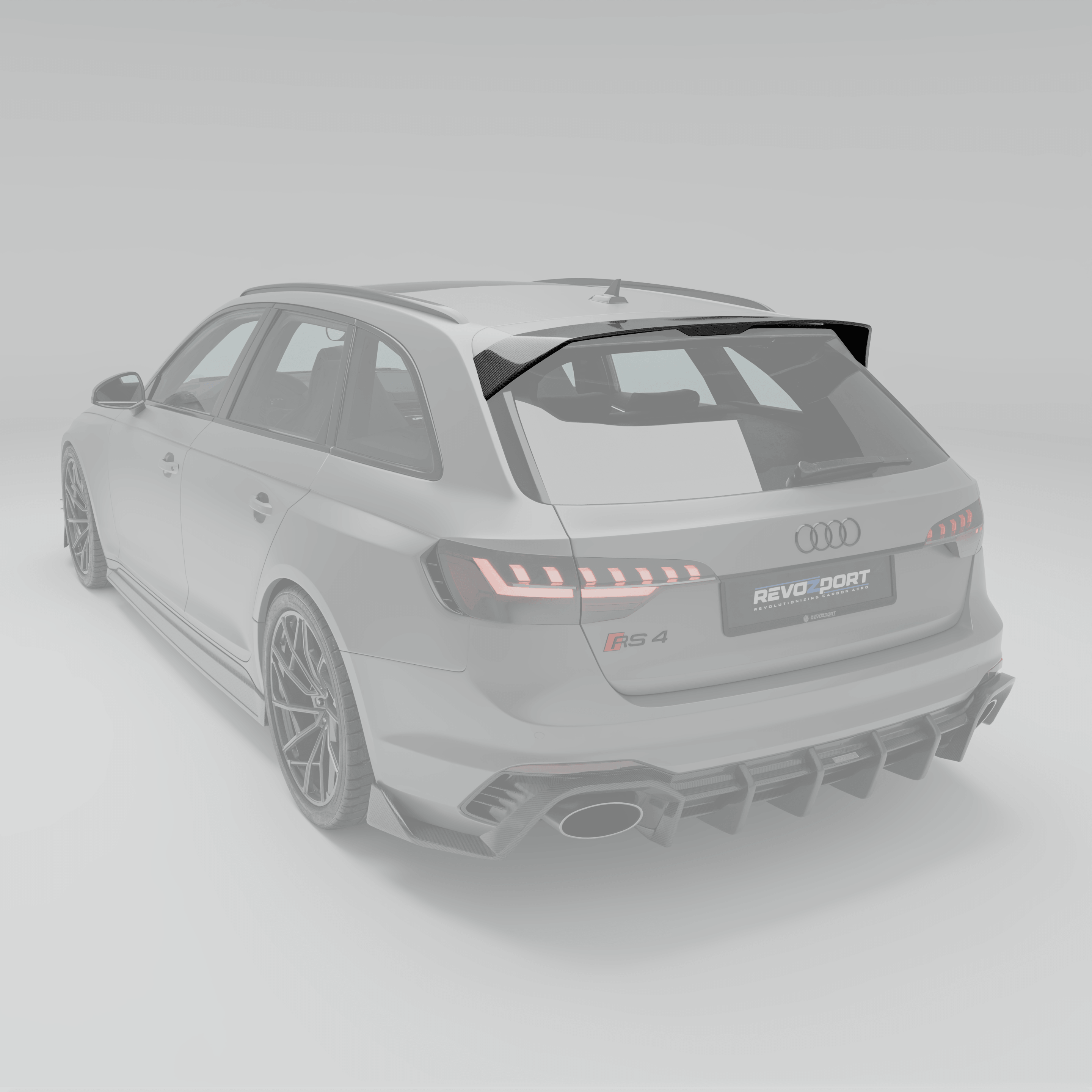 the-audi-rs4's-carbon-fiber-roof-spoiler-features-a-partially-raised,-high-gloss-section