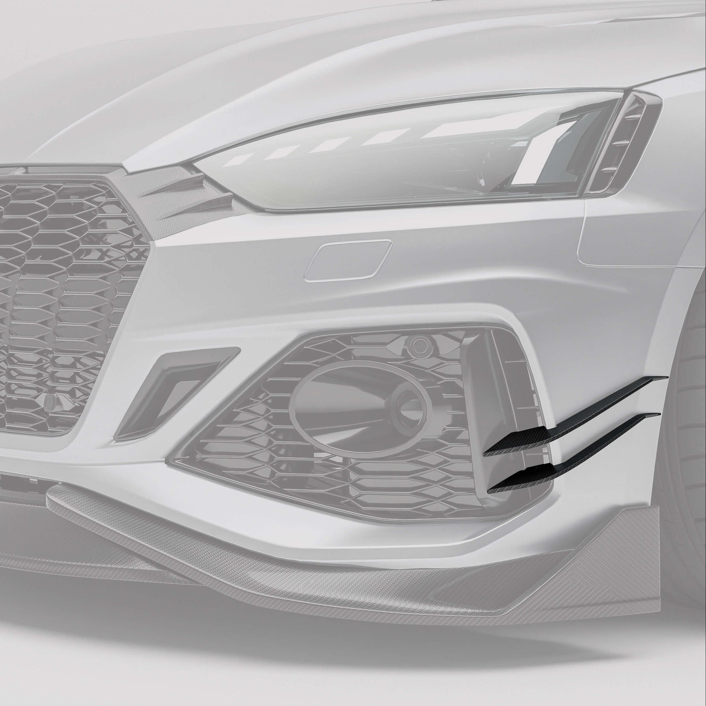 Audi RS5 coupe carbon fiber canards with protruding sections