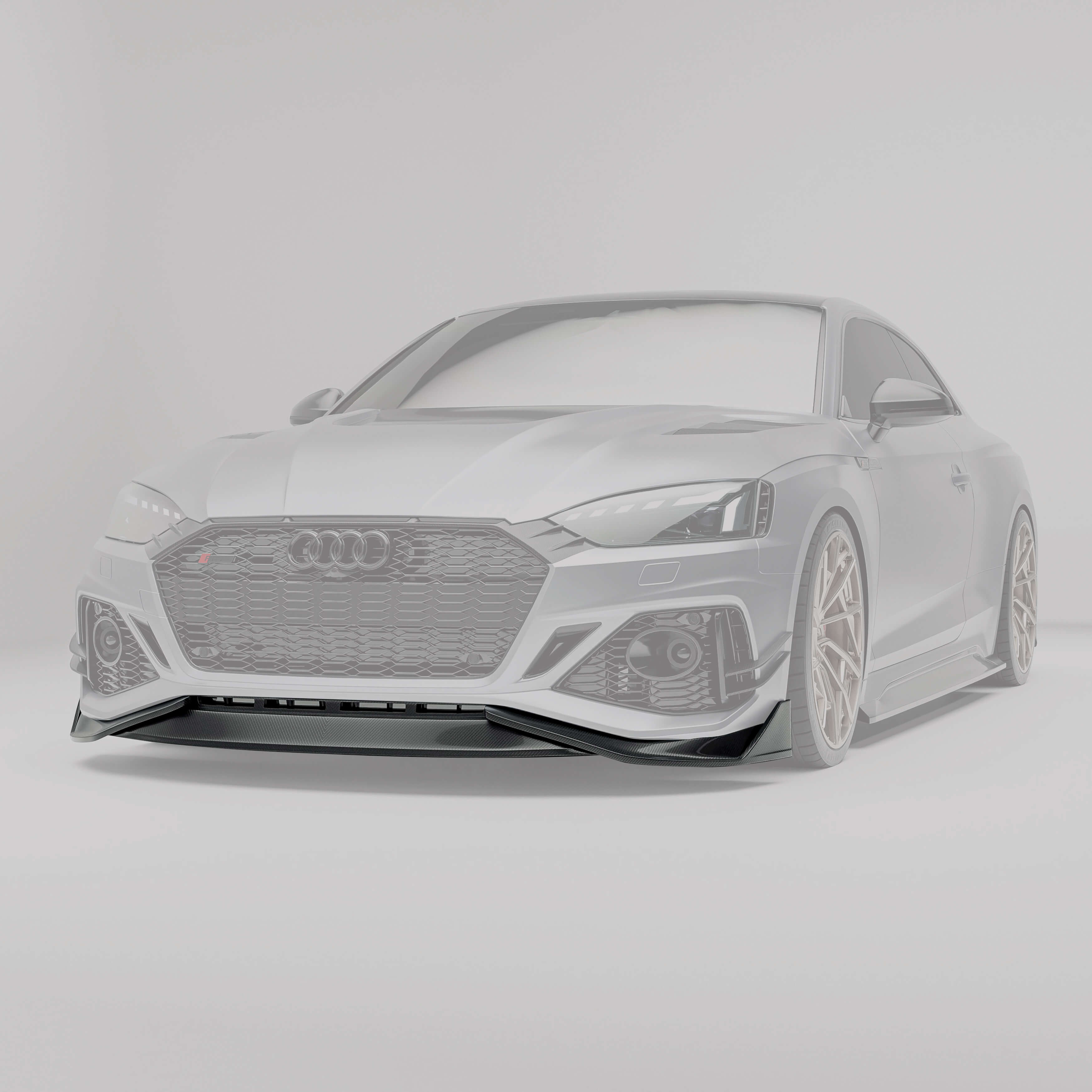 Audi RS5 coupe carbon fiber frot lip full-viewwith protruding sections