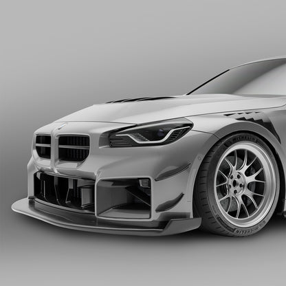 BMW M2 G87 Carbon Fiber Front Bumper Canards - Revozport