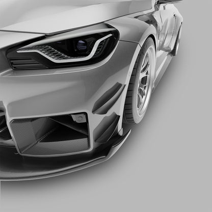 BMW M2 G87 Carbon Fiber Front Bumper Canards - Revozport