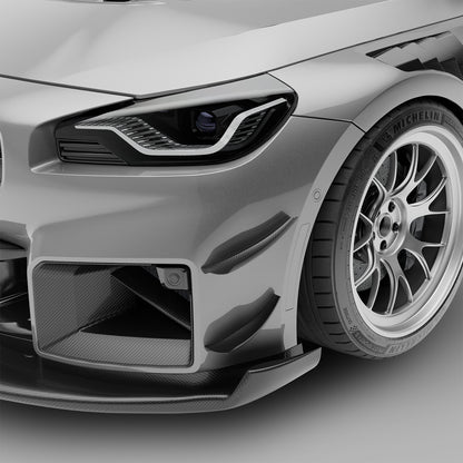 BMW M2 G87 Carbon Fiber Front Bumper Canards - Revozport
