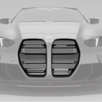 BMW M3 G80 Sedan Carbon Fiber Front Grill (with ACC) - Revozport