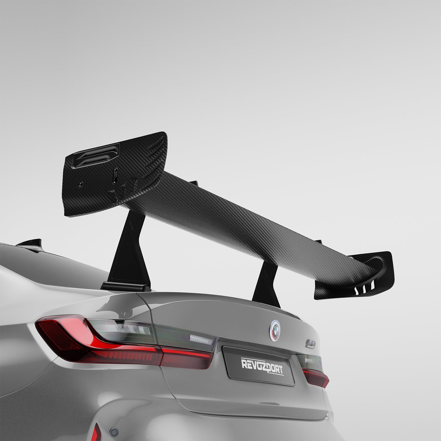 REVOZPORT ドライカーボン GTウィング　 G80 M3 汎用 BMW M3 G80 Carbon Fiber Rear Wing – Revozport
