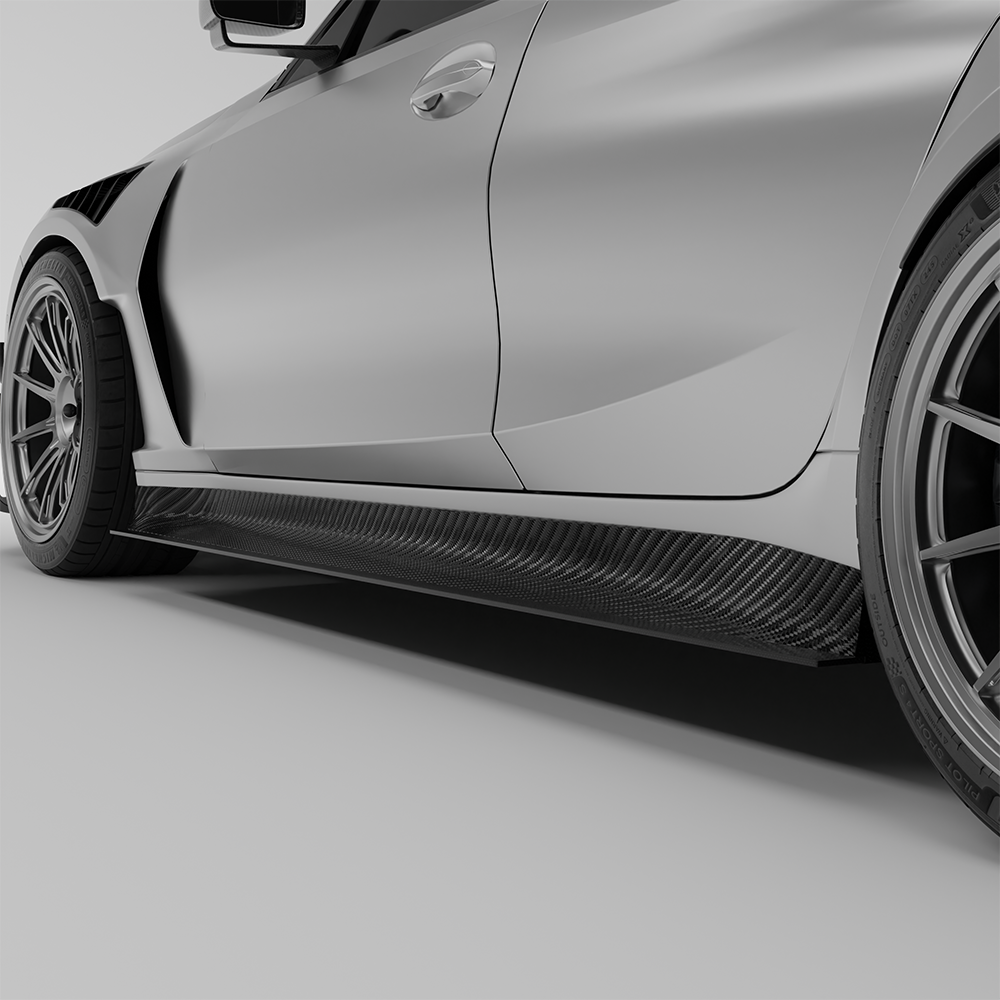 BMW M3 G80 Carbon Fiber Side Skirts - Revozport