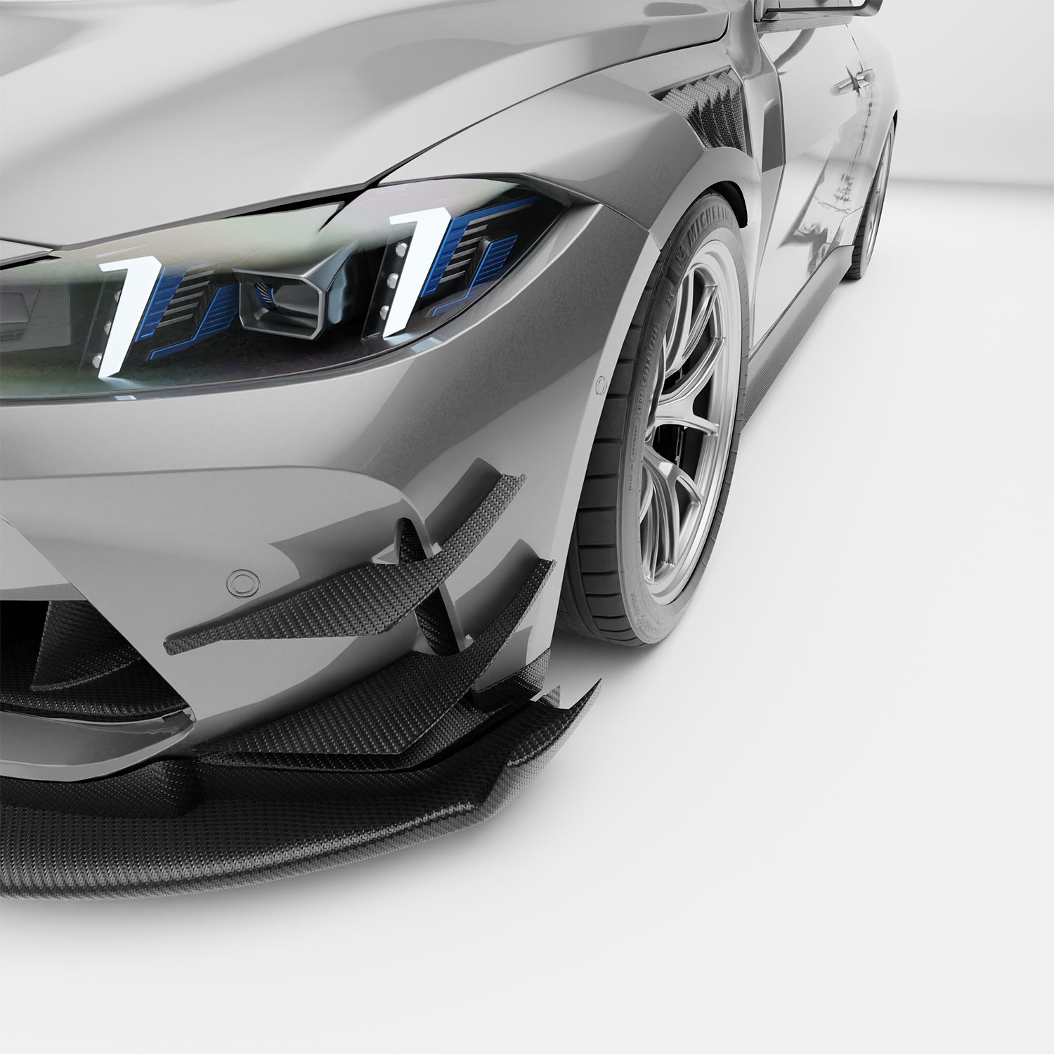 BMW M4 G82 Carbon Fiber Front Bumper Canards - Revozport