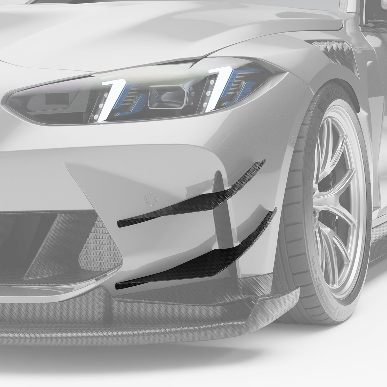 BMW M4 G82 Carbon Fiber Front Bumper Canards