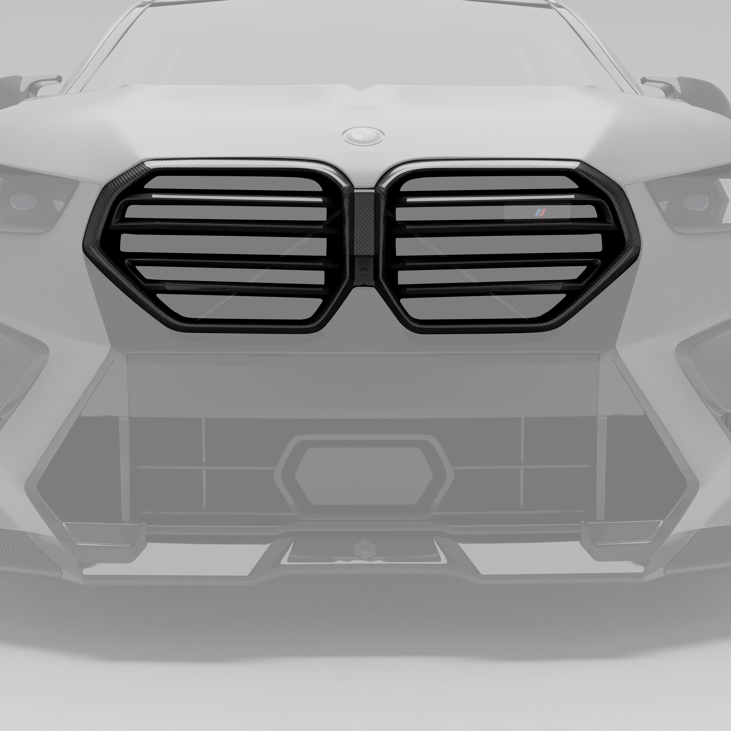 BMW X5M F95 LCI Carbon Fiber Front Grill - Revozport