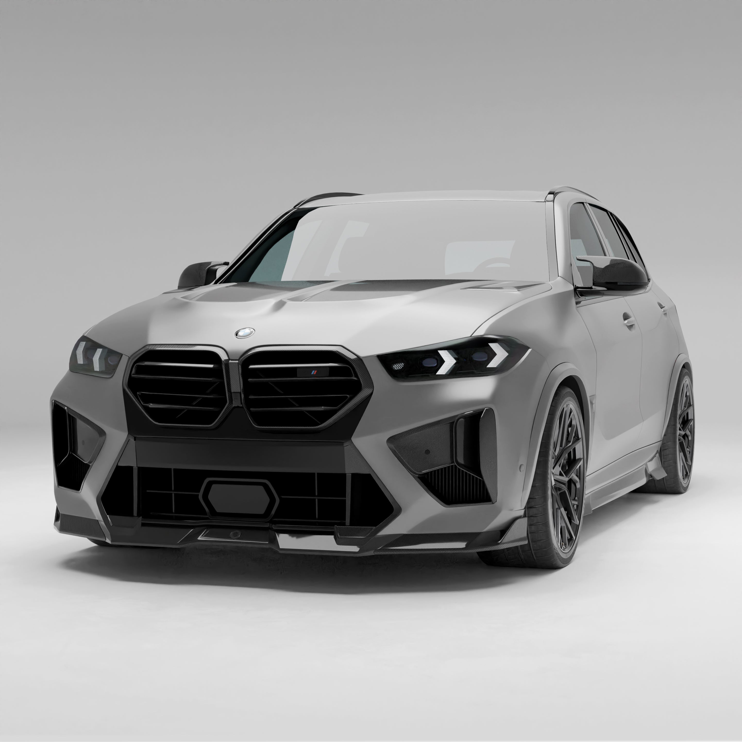 BMW X5M F95 LCI Carbon Fiber Front Lip - Revozport