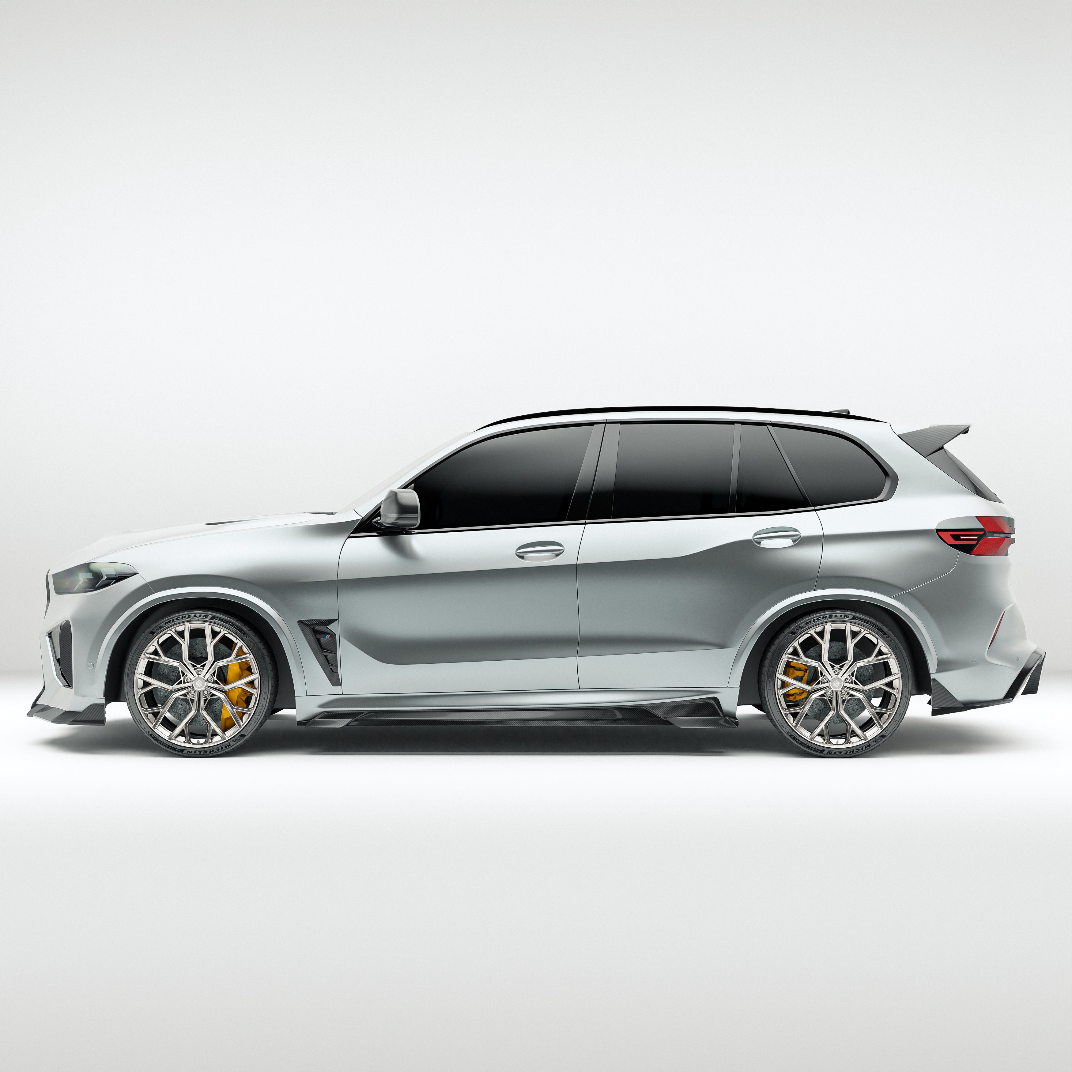 BMW X5M F95 LCI Carbon Fiber Side Skirts - Revozport
