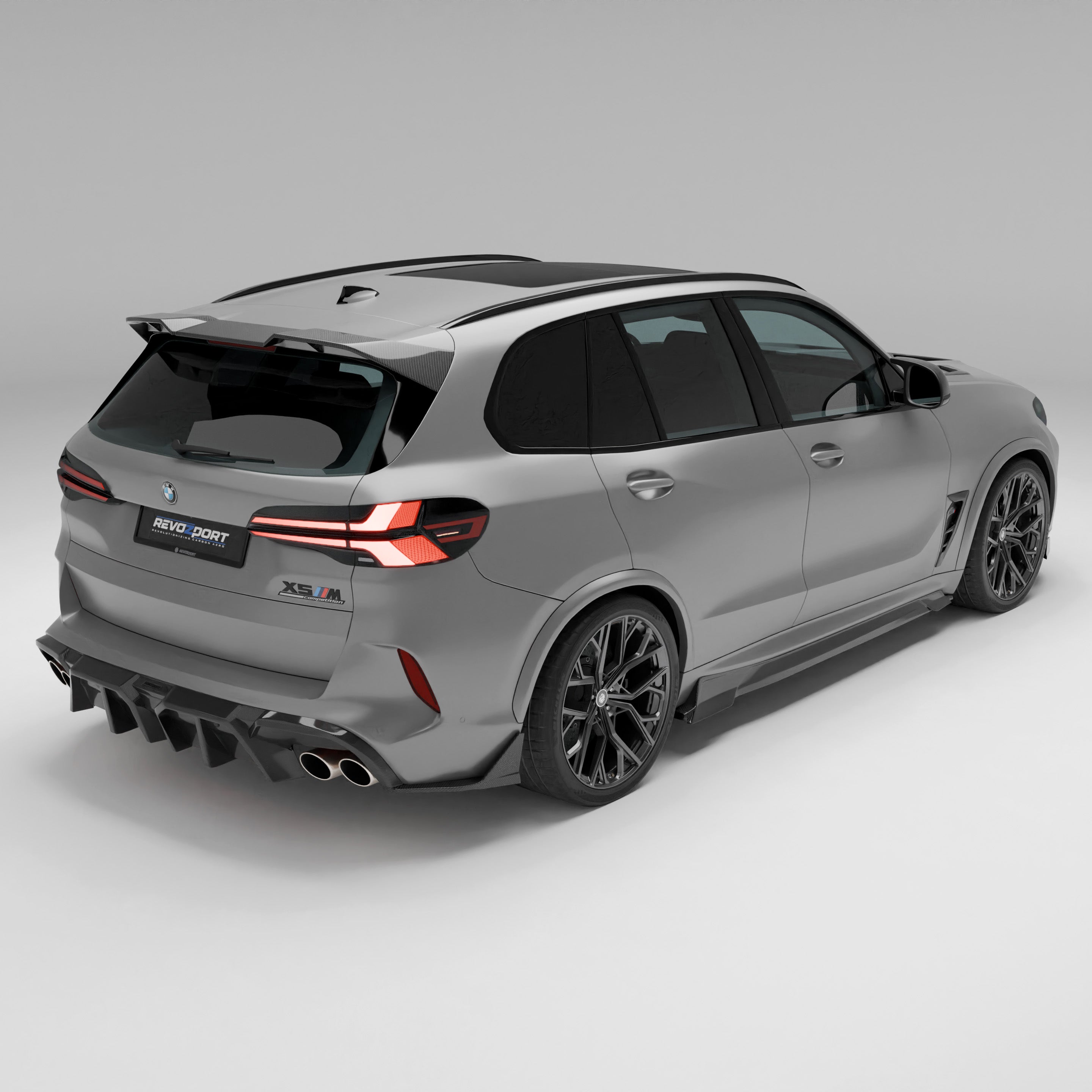 BMW X5M F95 LCI Carbon Fiber Side Skirts - Revozport