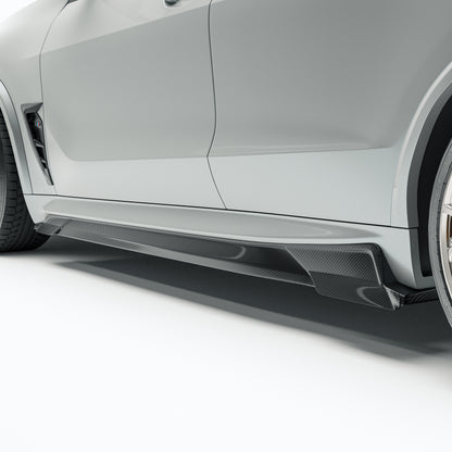 BMW X5M F95 LCI Carbon Fiber Side Skirts - Revozport