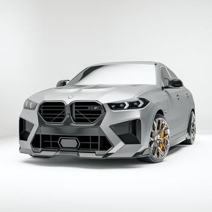 BMW X6M F96 LCI Carbon Fiber Front Lip - Revozport