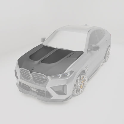 BMW X6M F96 LCI Carbon Fiber Hood - Revozport