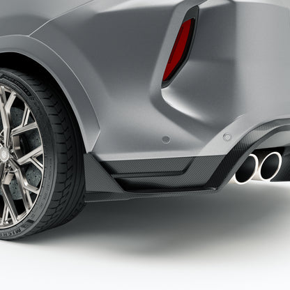 BMW X6M F96 LCI Carbon Fiber Rear Bumper Splitter - Revozport