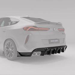 BMW X6M F96 LCI Carbon Fiber Rear Diffuser - Revozport