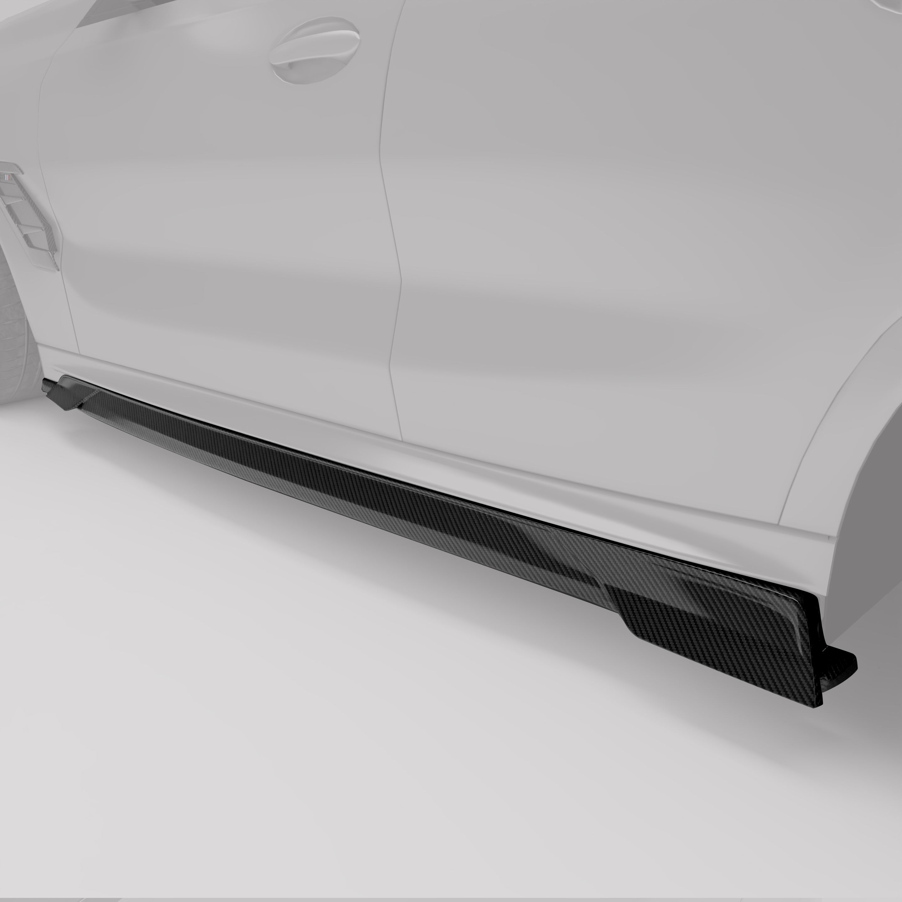 BMW X6M F96 LCI Carbon Fiber Side Skirts - Revozport